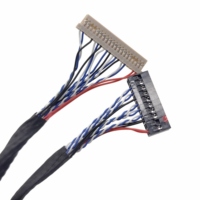 Kabel LVDS 30pin layar LCD, kabel 2 Saluran 8-Bit mendukung 1280x1024 Fpr 17/19 inci TFT LCD Panel LVDS