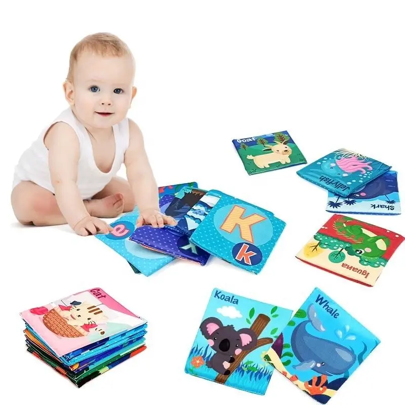 KFS Wholesale Baby cloth book baby early education tear not rotten sound paper può essere morso e lavabile baby book toy in stock