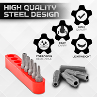 Jeu de 9 embouts Torx Plus de sécurité à 5 lobes TS10-TS50 en acier S2 magnétique, tige hexagonale 1/4, embouts étoile à 5 points pour réparation automobile