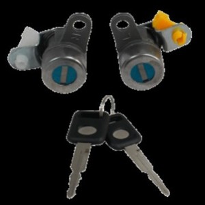 Ll Car Door <b>Lock</b> Cylinder For Chevrolet 2 <b>Keys</b> Black Plastic Cylindrical <b>Lock</b> - Product Image 1