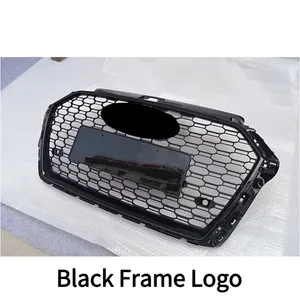 Car Front Bumper <b>Grille</b> <b>For</b> A3 8V 2016-2019 Upgrade RS3 Style Honeycomb Racing Hood <b>Mesh</b> Grid BodyKits Auto Parts - Product Image 5