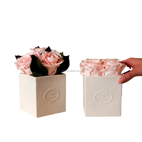 Cadeaux de Saint-Valentin Naturel Réel Rosen Arrangement de Fleurs Immortelles Coffret Cadeau Stabilisé Infinity Forever Roses Éternelles Préservées