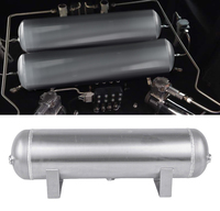 Réservoir d'air universel en aluminium de 4 gallons 1/4 trous NPT réservoir de suspension pneumatique klaxon d'air pour voitures camions accessoires de voiture
