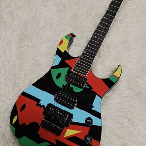 El modelo de <span class=keywords><strong>guitarra</strong></span> eléctrica doble con calcomanías de colores de alta gama ofrece una excelente relación calidad-precio. - Product Image 3