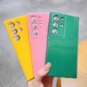 Custodia per telefono in morbido TPU con Glitter colorato con Glitter fluorescente per <span class=keywords><strong>Samsung</strong></span> S24 S23 S22Ultra Plus Cover completamente antiurto - Product Image 1