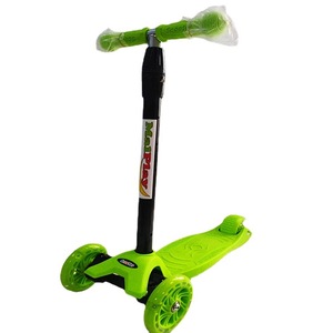 Patinete para niños de 3 años en adelante, altura ajustable, ligero, verde - Product Image 1