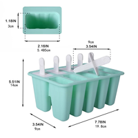 Moule à glaces réutilisable en silicone écologique avec système de démoulage facile pour glaces maison, jus, yaourt, emballage en sachet OPP
