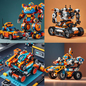 Robots Educativos, Bloques de Construcción Magnéticos, Robot Vehículo Transformable, Juguete Unisex para Niños de 8 a 13 Años - Product Image 5