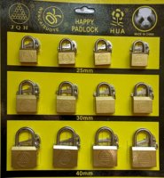 Lot de 12 cadenas en laiton à ouverture latérale, 25mm, 30mm, 40mm, finition laiton, vente en gros usine