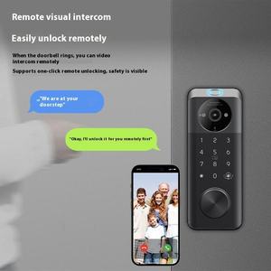 Tuya ứng dụng hai chiều âm thanh vân tay mật khẩu điện tử thông minh khóa cửa với máy ảnh và vân tay - Product Image 2
