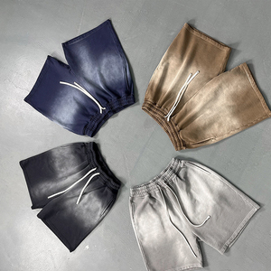 Pantalones cortos de algodón lavados con ácido a la moda para hombre - Product Image 1