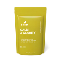 Comprimés Solilan OEM GABA Vitamine D3 L-théanine pour le sommeil et l'apaisement de l'humeur, Comprimés dissolvables à la menthe pour la tranquillité et la clarté
