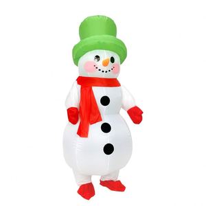 Factory Custom Made Christmas <b>Inflatable</b> Snowman Adult Unisex Mascot <b>Costume</b> with Polyester Material and Easy Setup for Parties - Product Image 2