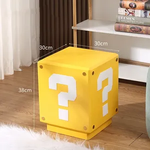 Mesa Auxiliar <span class=keywords><strong>de</strong></span> Resina con Diseño Creativo <span class=keywords><strong>de</strong></span> Signo <span class=keywords><strong>de</strong></span> Interrogación para Halloween y Navidad, Mesa Esquinera Amarilla Moderna <span class=keywords><strong>de</strong></span> Dibujos Animados - Product Image 1