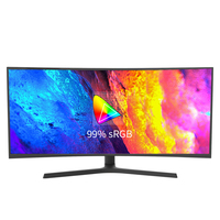 Monitor de juegos de pantalla curva ancha de 34 pulgadas FHD 2560*1080 21:9 Monitor de juegos con luz Led computadora de escritorio