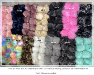 Groothandel Hoge Kwaliteit Faux Vos Haar Pompom Puff 16Cm Diy Authentieke Zachte Simulatie Wasbeer Pom Bal Met Pin - Product Image 5