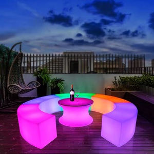 Thay Đổi Màu Sắc LED Chiếu Sáng Cong Băng Ghế - Product Image 6