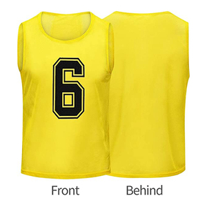 Bavoirs de sport d'entraînement de mêlée en maille numérotée personnalisés bon marché - Product Image 2