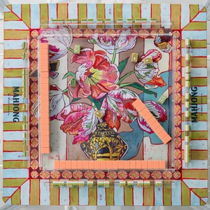 Wholesale Mary Benson <strong>Mahjong</strong> <strong>Set</strong> with 160 Acrylic <strong>Mahjong</strong> Tiles Mat Racks for Family Game Nights Gatsby <strong>Mahjong</strong> Tiles - Product Image 1