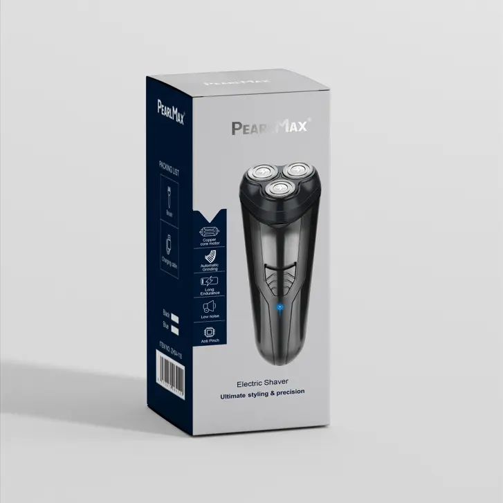 Pearl Max New Triple Blades USB Wiederauf ladbare LED Electr Rotary Razor Face Mini Shaver Schmerzloser voll automatischer Rasierer für Männer