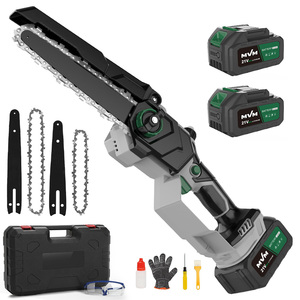 Mini-Kettensäge Kabellos 8 Zoll Tragbare Elektrische Kettensäge mit Automatischer Ölschmierung/Sicherheitsverriegelung/Betriebener Kleiner Handkettensäge für Bäume - Product Image 1