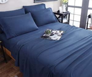 梅兰尼超柔软拉丝超细纤维三件套实心现代床单枕套奢华200TC - Product Image 2