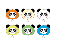 Porte-clés en peluche Panda multi-styles en gros pour l'inventaire des boutiques de cadeaux