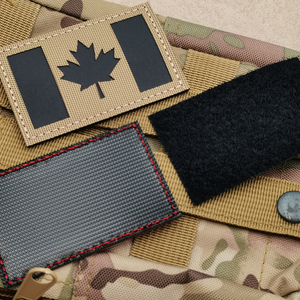 Bandera de país de Canadá, tela reflectante láser, Parche de bandera láser de nailon, pegatina de uniforme táctico, parche IR reflectante - Product Image 6