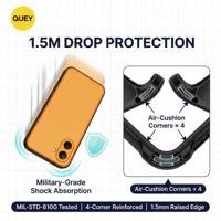 Coque de téléphone antichoc 2-en-1 TPU+PC bicolore tendance pour 17 Pro Max, dos givré, vente en gros toutes couleurs