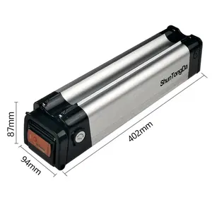 24V Zilveren Vis Lithium Ebike Batterij 18650 Li-Ion Accu Met Oplader Voor 250W 300W 500W Motor