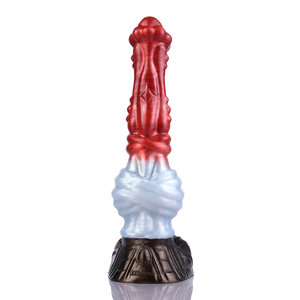 DL-B2024XLCS Dildo de silicona grande con ventosa, diseño de perro alienígena de fantasía, suave, para punto G y uso anal, para hombres - Product Image 3