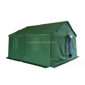 캔버스 사파리 텐트 방수 모듈 식 휴대용 무거운 의무 녹색 위장 캔버스 야외 구호 캠핑 텐트 판매