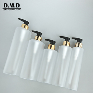 최소 주문량 낮음 500ml 400ml 100ml 빈 플라스틱 PET 150ML 200ML 250ML 300ML 8oz 프로스트 병 금색 펌프 포함 - Product Image 6