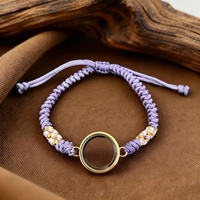 Bracelet porte-monnaie en or avec pendentif Daisy-necklace, boîte ouvrable pour femme, style Thangka tibétain, coque vide pour bracelet.