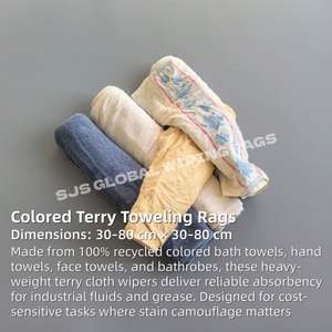 Paños de Limpieza de Algodón 100% Super Absorbentes de Color para Uso Industrial en la Limpieza y Mantenimiento de Equipos Pesados - Product Image 2