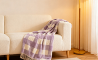 Nordischer Stil Polar Fleece Decke Weich Warm Komfortabel für Sofa Zuhause Büro Dekorative Schlingengarn-Decke