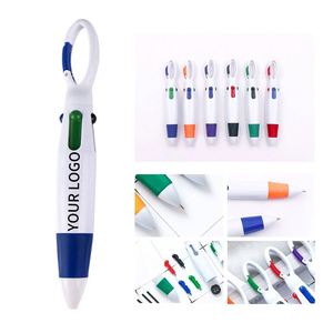 4-in-1 Multi-color Shuttle <b>Pen</b> With Clip Custom Logo Printed Novelty Ballpoint <b>Pen</b> for Corporate Event Giveaway School Prize - Product Image 1