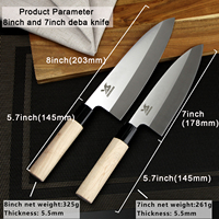 Couteau à poisson japonais, prix d'usine, couteau Deba pour saumon, manche en bois, couteau de chef tranchant, couteau utilitaire de cuisine, acier inoxydable