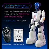 Nouvelle Arrivée Robot Humanoïde IA Moderne Programmable Rechargeable Grande Taille avec Télécommande, Fonction Lampe Torche, Danse, Marche et Dialogue