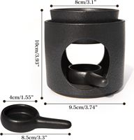 Brûleur de cire chauffe-bougie en céramique, diffuseur d'huiles parfumées, lampe à bougie chauffante, support amovible, finition mate