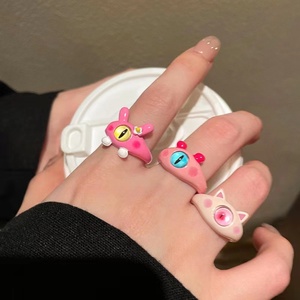 Anillos <span class=keywords><strong>de</strong></span> Moda con Diseño <span class=keywords><strong>de</strong></span> Monstruo <span class=keywords><strong>de</strong></span> Dibujos Animados <span class=keywords><strong>para</strong></span> Mujeres y Niñas, Anillo <span class=keywords><strong>de</strong></span> Corazón con <span class=keywords><strong>Piedra</strong></span> Lunar Brillante, Regalos <span class=keywords><strong>de</strong></span> Cumpleaños, Joyería - Product Image 5
