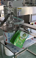 Machine de remplissage et de bouchage automatique de sachets à bec verseur pour miel, sauce à l'ail et pâte, à poser sur table