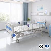 Lit médical manuel à 3 manivelles, robuste, compatible OEM, pour soins hospitaliers et cliniques