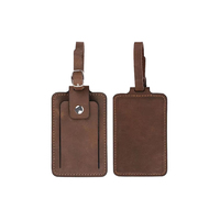 Étiquette de sac en cuir véritable / PU vintage de haute qualité avec logo personnalisé, étiquettes de bagages rétro pour avion pour décorations