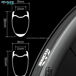 Set di Ruote da Corsa SeeMore Titanium 60T con Sistema a Cricchetto, Cerchi in Fibra di Carbonio da 50mm Pronti per l'Installazione di Nastro - Product Image 5