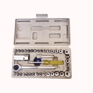 La mejor herramienta manual alemana de <span class=keywords><strong>40</strong></span> piezas 3/8, herramienta de reparación de automóviles, juego de llaves de tubo de trinquete combinado - Product Image 2