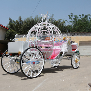 Popular Carruaje de Boda de Cenicienta de Metal Blanco con Diseño de Calabaza, Fabricado por Special Transportation - Product Image 2