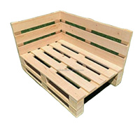 OFERTA ESPECIAL: Sofá de Palet Resistente Hecho de Madera de Pino, Sofá de Palet de Madera Natural