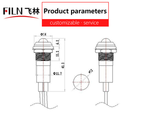 Filn 12mm 3V/6V/<span class=keywords><strong>12V</strong></span>/24V đèn cảnh báo xe đạp LED mờ IP67 Màu Đỏ màu xanh trắng CE TUV ul đèn chỉ số ánh sáng nhà máy - Product Image 6