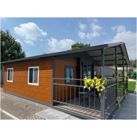 Vente d'usine de haute qualité, villa miniature moderne de luxe de 40 pieds, résistante aux ouragans, maison-conteneur à 5 chambres, atelier